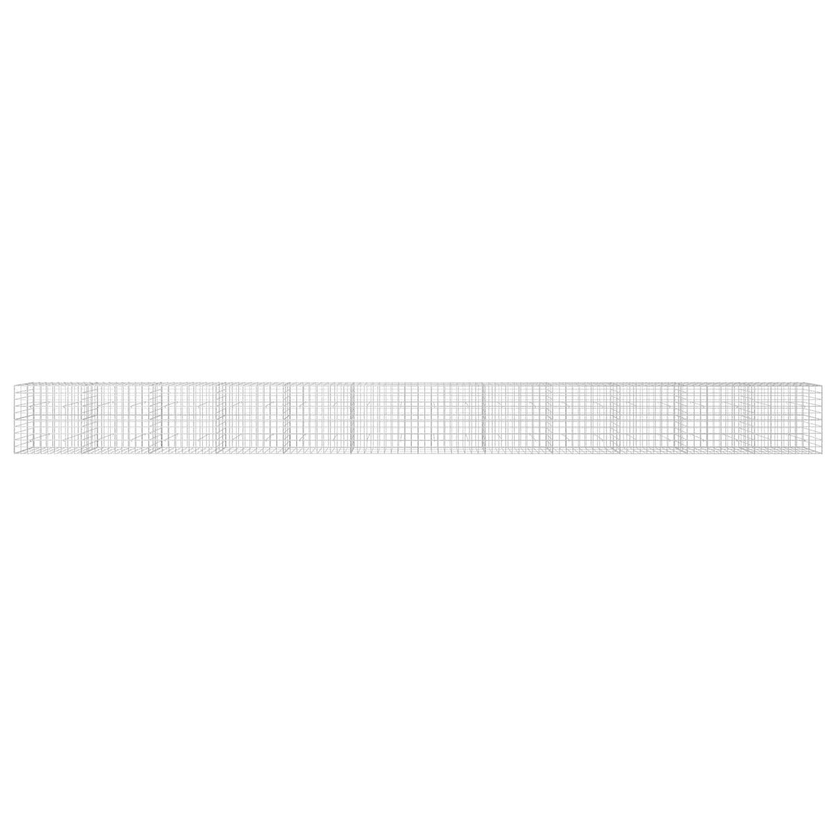 Γκαμπιόν με σύρμα 5 mm και πλέγμα 10x10 cm 1200x30x100 εκ - Pakobazaar