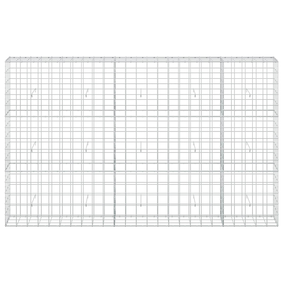 Γκαμπιόν με σύρμα 5 mm και πλέγμα 10x10 cm 250x30x150 εκ - Pakobazaar