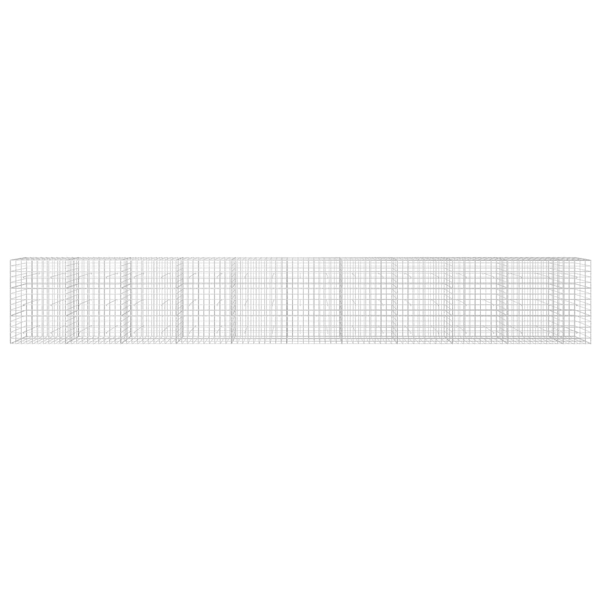 Γκαμπιόν με σύρμα 5 mm και πλέγμα 10x10 cm 1050x30x150 εκ. - Pakobazaar