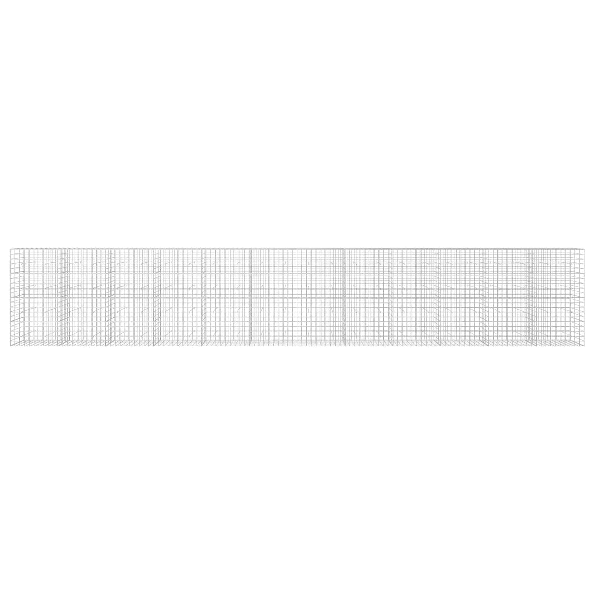 Γκαμπιόν με σύρμα 5 mm και πλέγμα 10x10 cm 1200x30x200 εκ - Pakobazaar