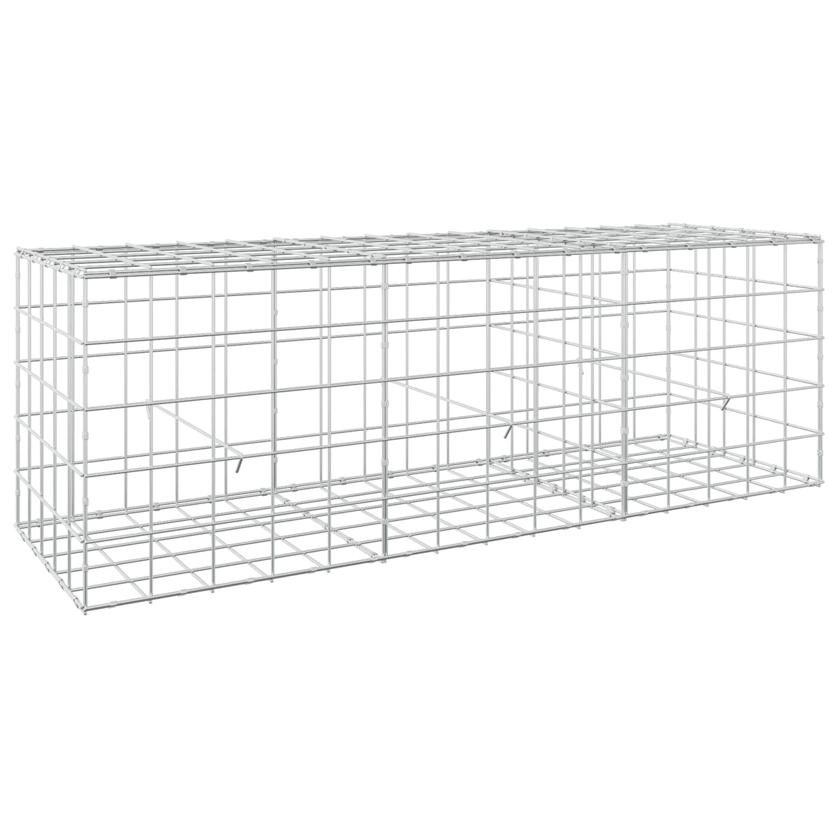 Γκαμπιόν με σύρμα 5 mm και πλέγμα 10x10 cm 150x50x50 εκ. - Pakobazaar
