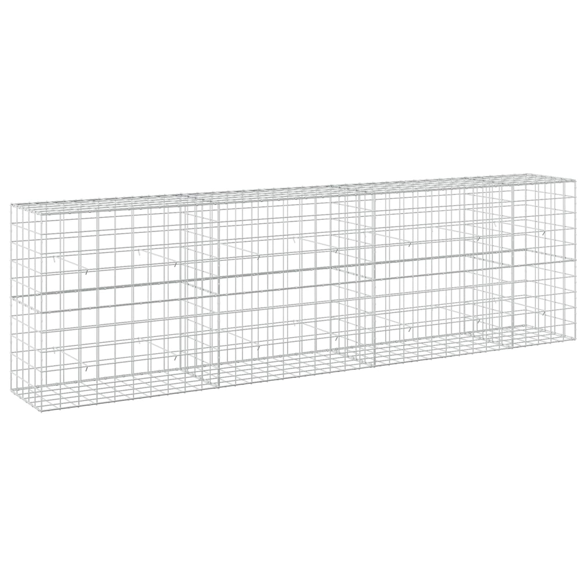 Γκαμπιόν με σύρμα 5 mm και πλέγμα 10x10 cm 350x50x100 εκ. - Pakobazaar