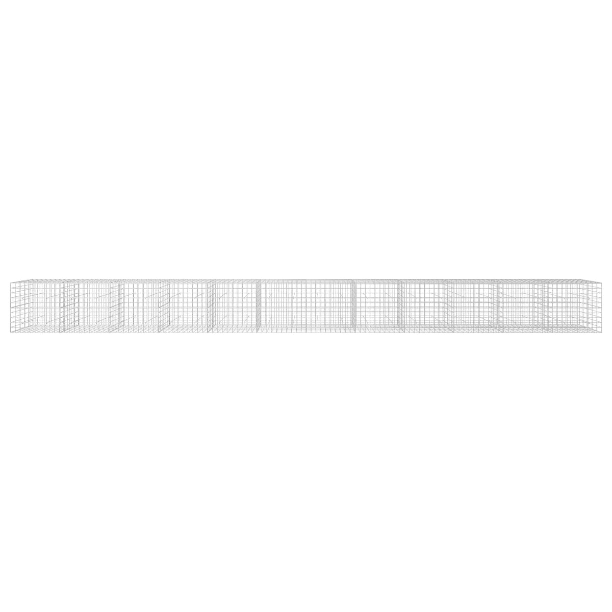 Γκαμπιόν με σύρμα 5 mm και πλέγμα 10x10 cm 1200x50x100 εκ - Pakobazaar
