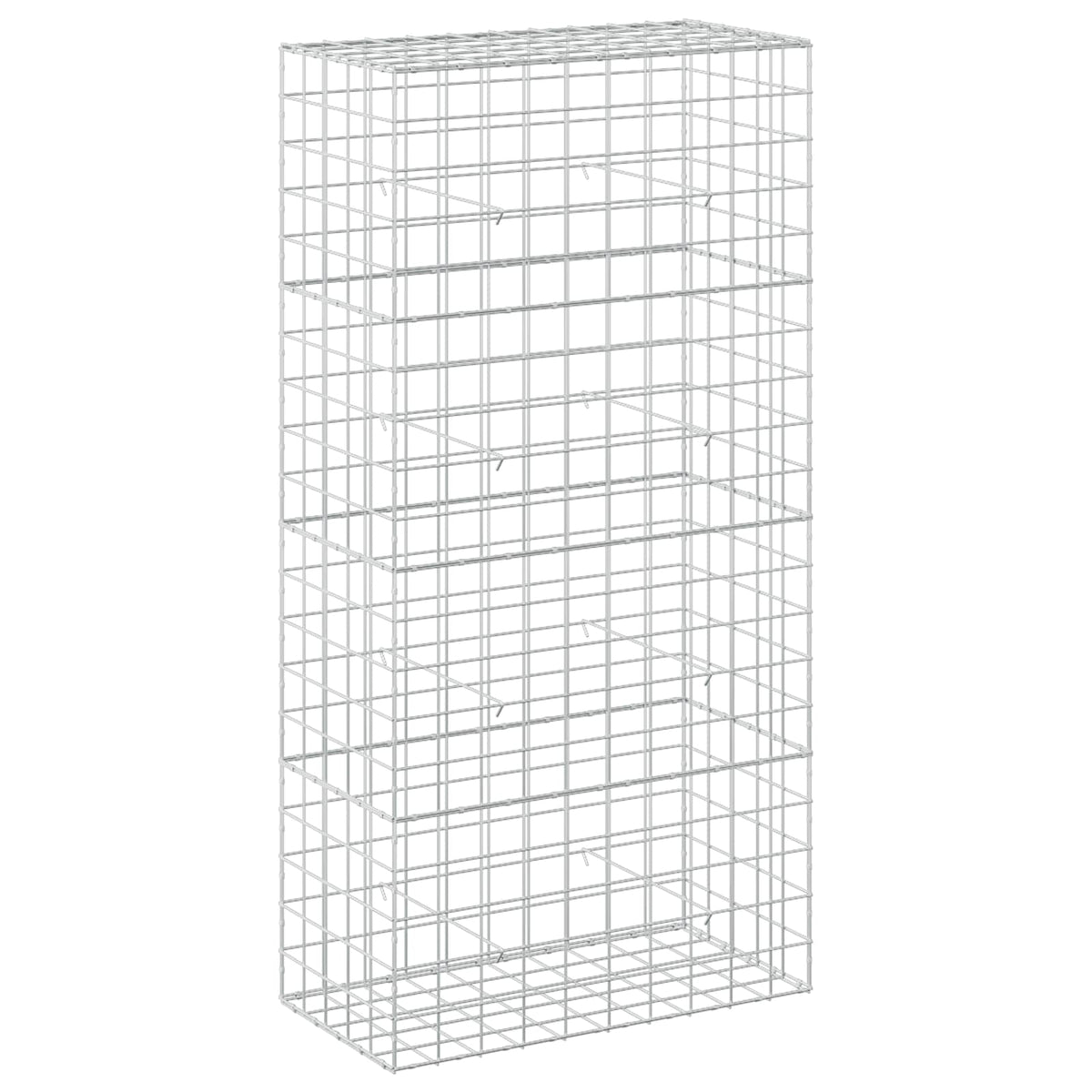 Γκαμπιόν με σύρμα 5 mm και πλέγμα 10x10 cm 100x50x200 cm - Pakobazaar