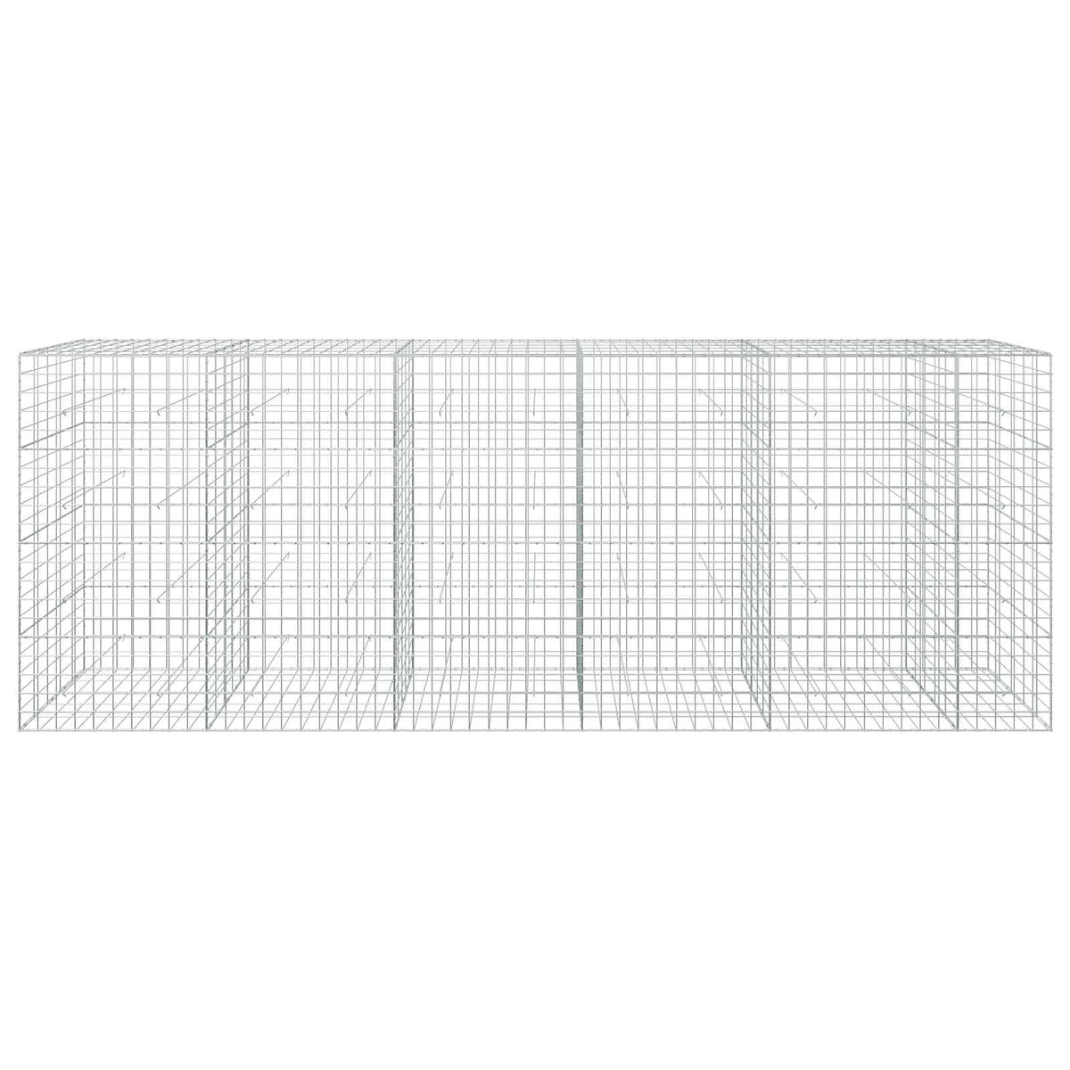 Γκαμπιόν με σύρμα 5 mm και πλέγμα 10x10 cm 550x50x200 εκ. - Pakobazaar