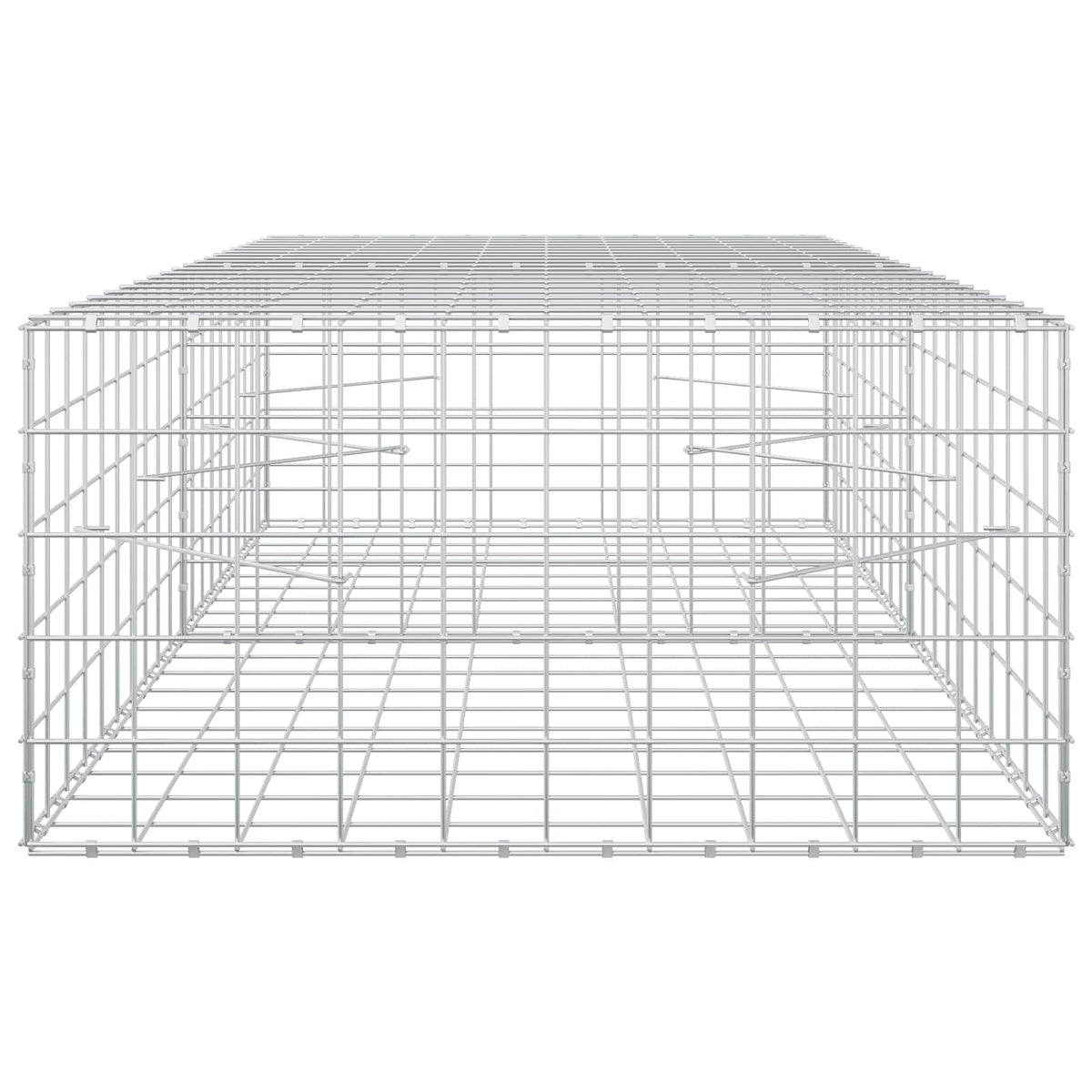 Γκαμπιόν με σύρμα 5 mm και πλέγμα 10x10 cm 200x100x50 εκ - Pakobazaar