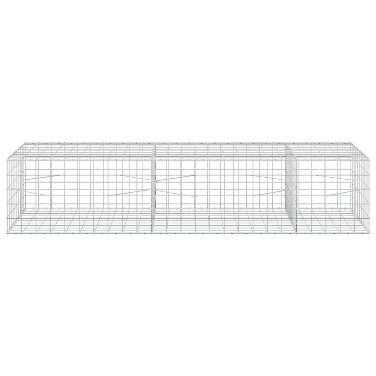 Γκαμπιόν με σύρμα 5 mm και πλέγμα 10x10 cm 250x100x50 εκ. - Pakobazaar