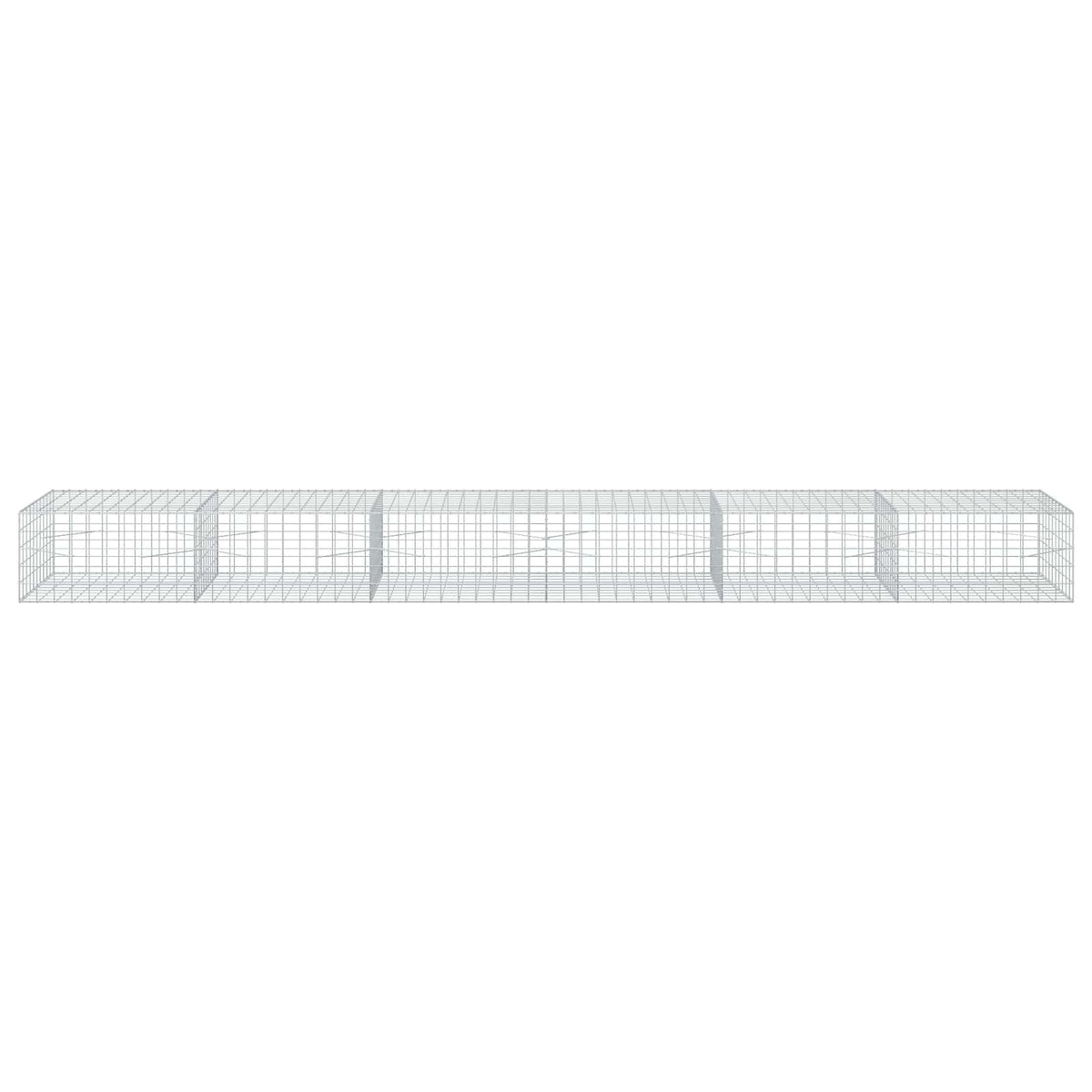 Γκαμπιόν με σύρμα 5 mm και πλέγμα 10x10 cm 600x100x50 εκ. - Pakobazaar