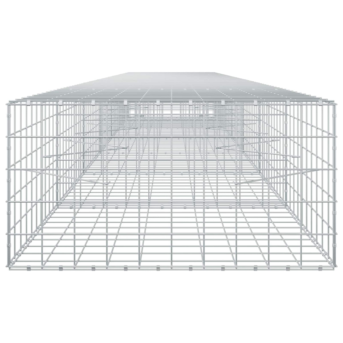 Γκαμπιόν με σύρμα 5 mm και πλέγμα 10x10 cm 650x100x50 εκ. - Pakobazaar
