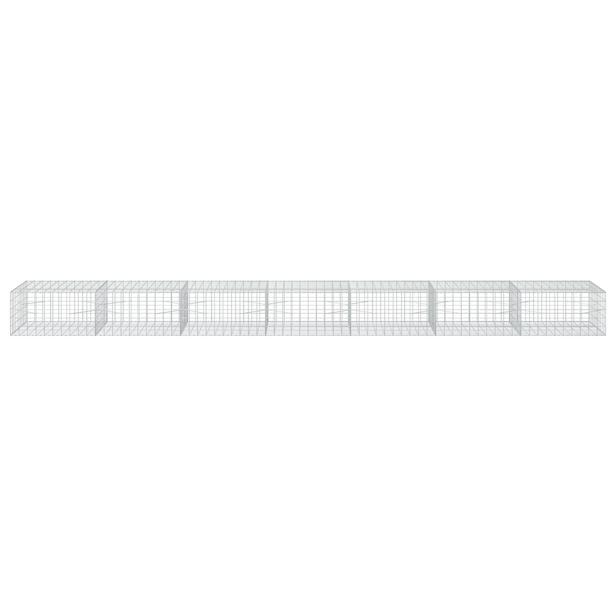 Γκαμπιόν με σύρμα 5 mm και πλέγμα 10x10 cm 700x100x50 εκ. - Pakobazaar