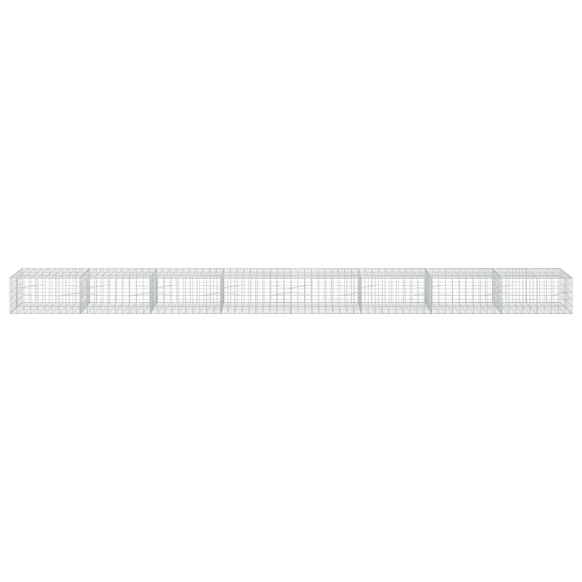 Γκαμπιόν με σύρμα 5 mm και πλέγμα 10x10 cm 800x100x50 εκ. - Pakobazaar