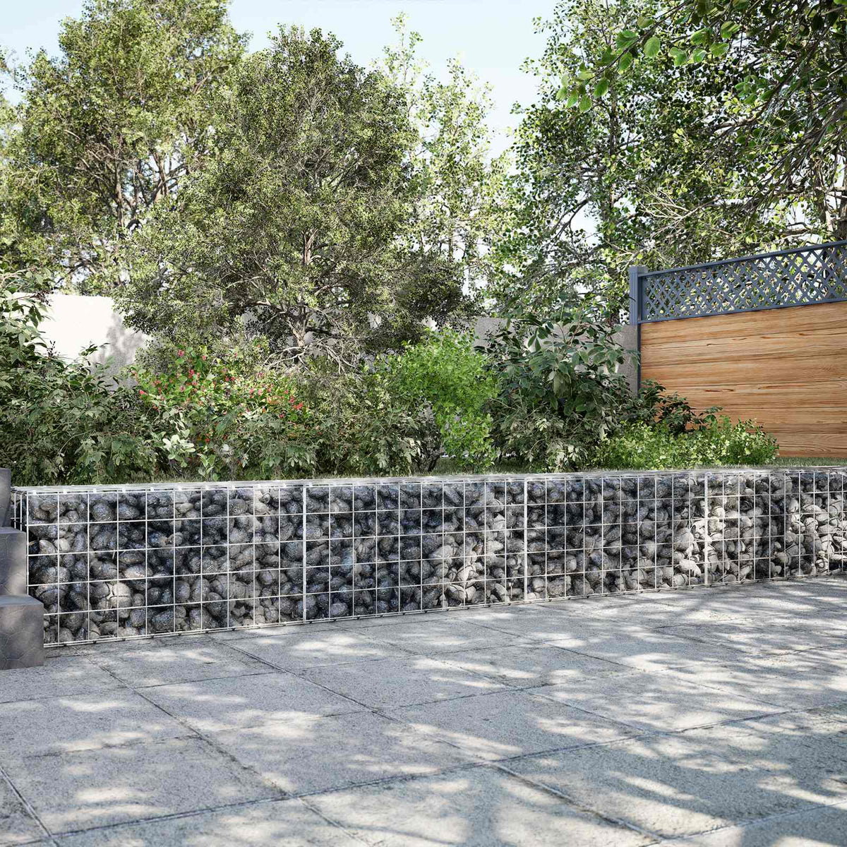 Γκαμπιόν με σύρμα 5 mm και πλέγμα 10x10 cm 900x100x50 εκ. - Pakobazaar