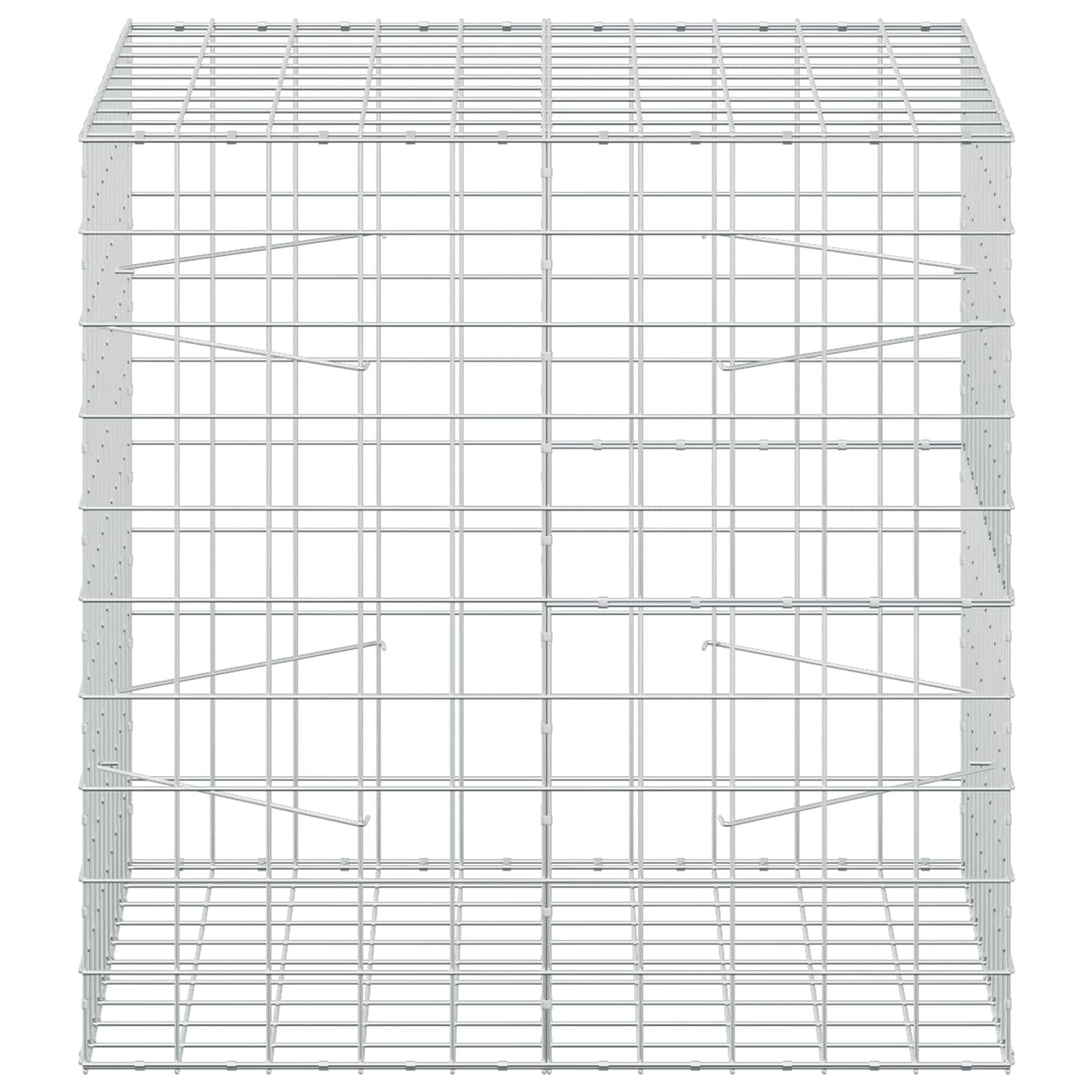 Γκαμπιόν με σύρμα 5 mm και πλέγμα 10x10 cm 100x100x100 εκ. - Pakobazaar