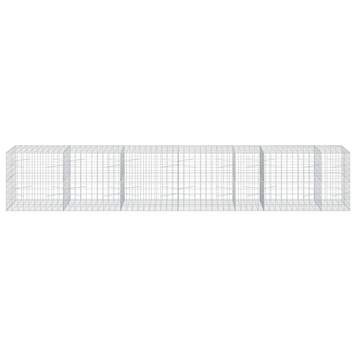 Γκαμπιόν με σύρμα 5 mm και πλέγμα 10x10 cm 550x100x100 εκ - Pakobazaar