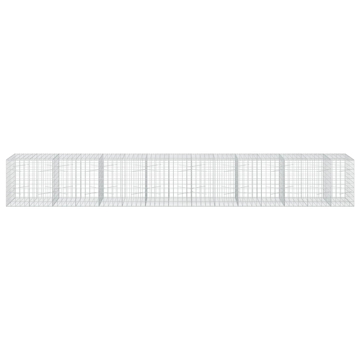 Γκαμπιόν με σύρμα 5 mm και πλέγμα 10x10 cm 750x100x100 εκ. - Pakobazaar