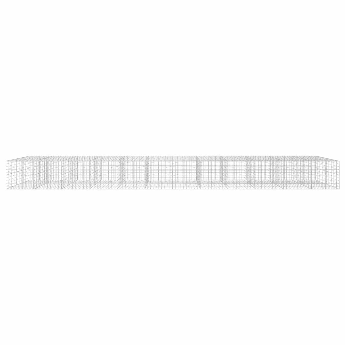 Γκαμπιόν με σύρμα 5 mm και πλέγμα 10x10 cm 1200x100x100 εκ - Pakobazaar
