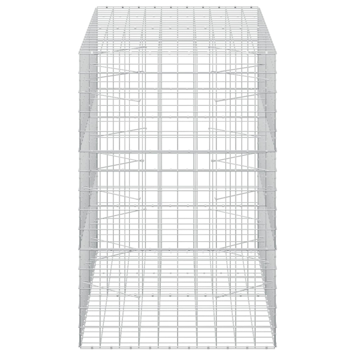 Γκαμπιόν με σύρμα 5 mm και πλέγμα 10x10 cm 200x100x150 εκ. - Pakobazaar