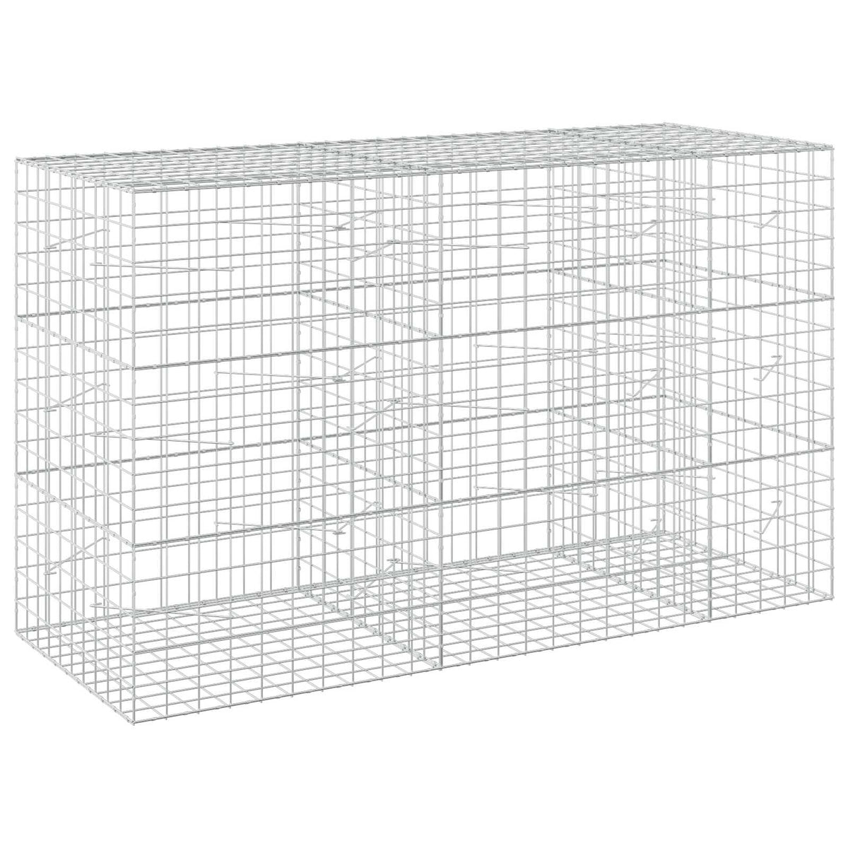 Γκαμπιόν με σύρμα 5 mm και πλέγμα 10x10 cm 250x100x150 εκ. - Pakobazaar