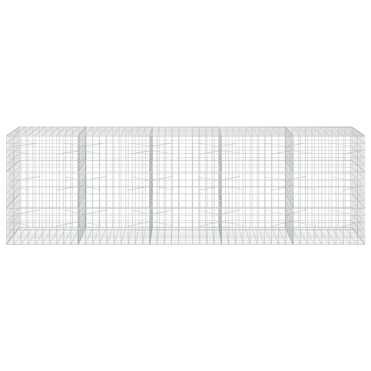 Γκαμπιόν με σύρμα 5 mm και πλέγμα 10x10 cm 500x100x150 εκ. - Pakobazaar
