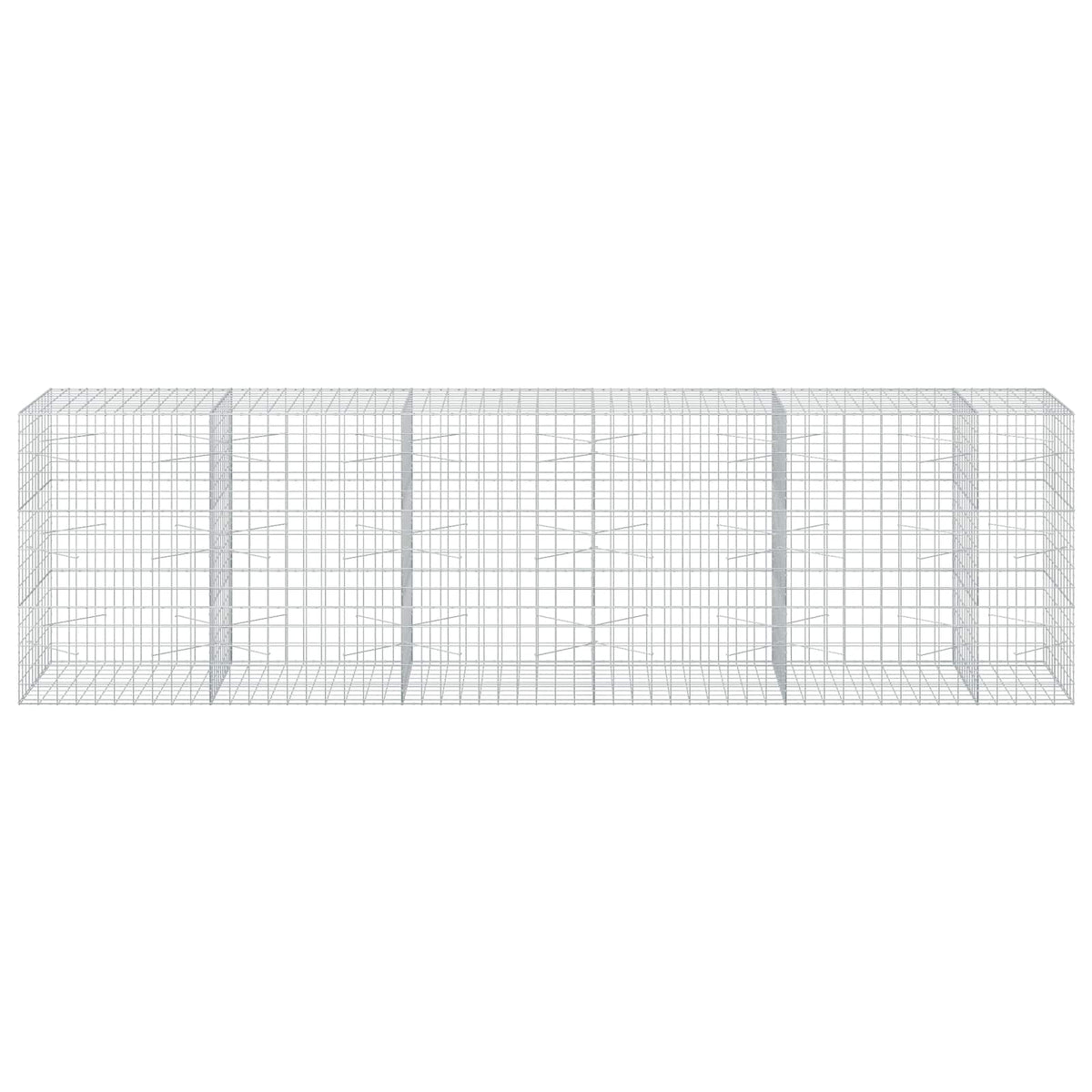 Γκαμπιόν με σύρμα 5 mm και πλέγμα 10x10 cm 550x100x150 εκ. - Pakobazaar