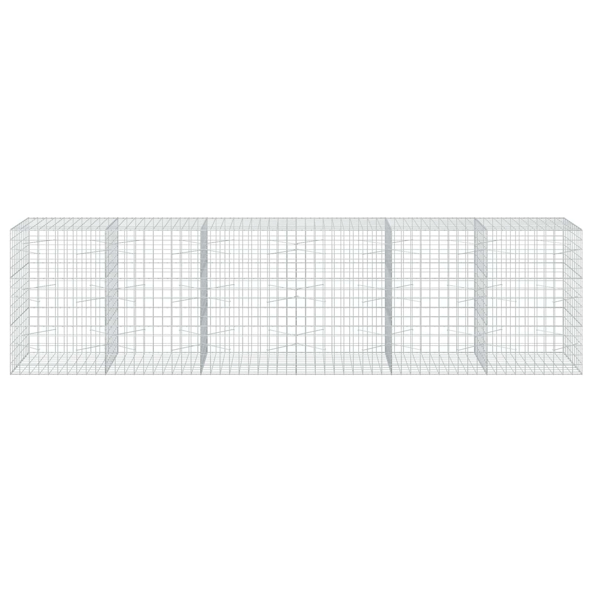 Γκαμπιόν με σύρμα 5 mm και πλέγμα 10x10 cm 600x100x150 εκ - Pakobazaar