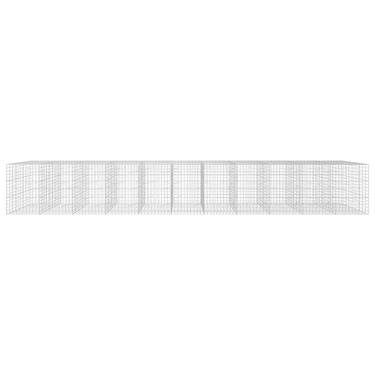 Γκαμπιόν με σύρμα 5 mm και πλέγμα 10x10 cm 1100x100x150 εκ. - Pakobazaar