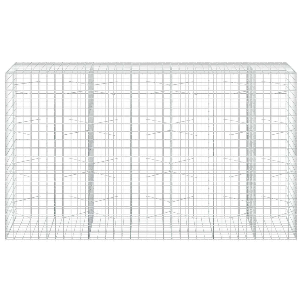 Γκαμπιόν με σύρμα 5 mm και πλέγμα 10x10 cm 350x100x200 εκ. - Pakobazaar