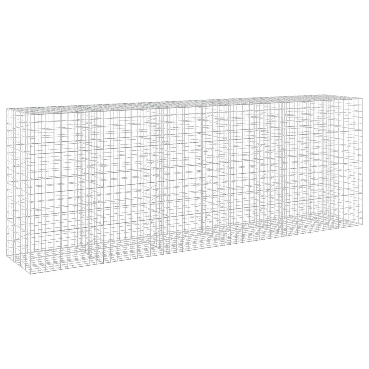 Γκαμπιόν με σύρμα 5 mm και πλέγμα 10x10 cm 550x100x200 εκ. - Pakobazaar