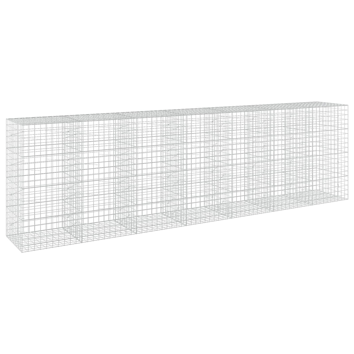 Γκαμπιόν με σύρμα 5 mm και πλέγμα 10x10 cm 700x100x200 εκ. - Pakobazaar