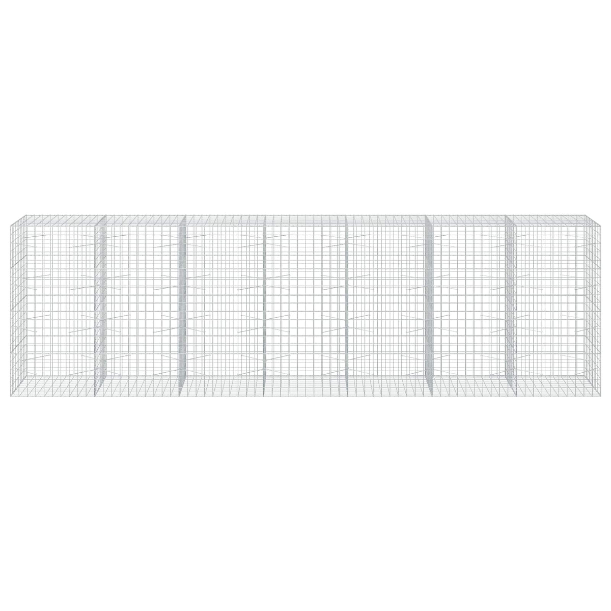 Γκαμπιόν με σύρμα 5 mm και πλέγμα 10x10 cm 700x100x200 εκ. - Pakobazaar