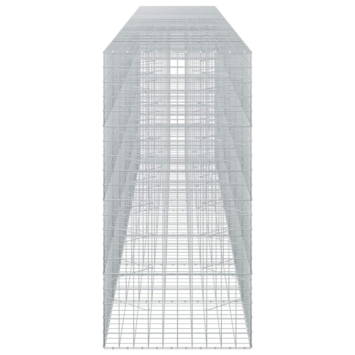 Γκαμπιόν με σύρμα 5 mm και πλέγμα 10x10 cm 700x100x200 εκ. - Pakobazaar