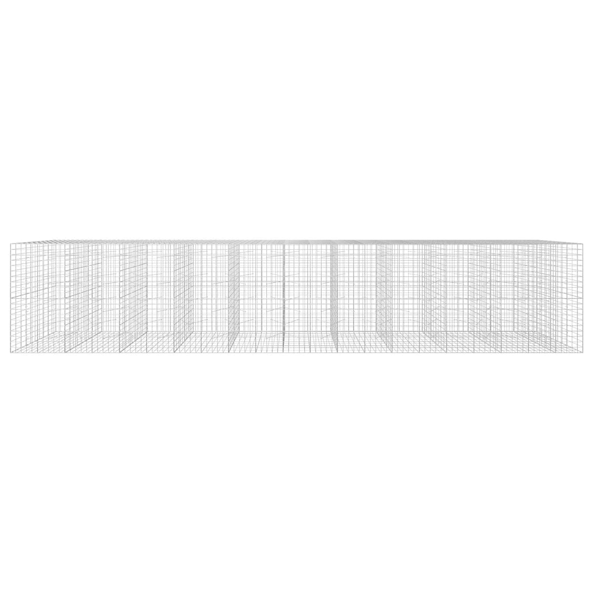 Γκαμπιόν με σύρμα 5 mm και πλέγμα 10x10 cm 1050x100x200 εκ. - Pakobazaar