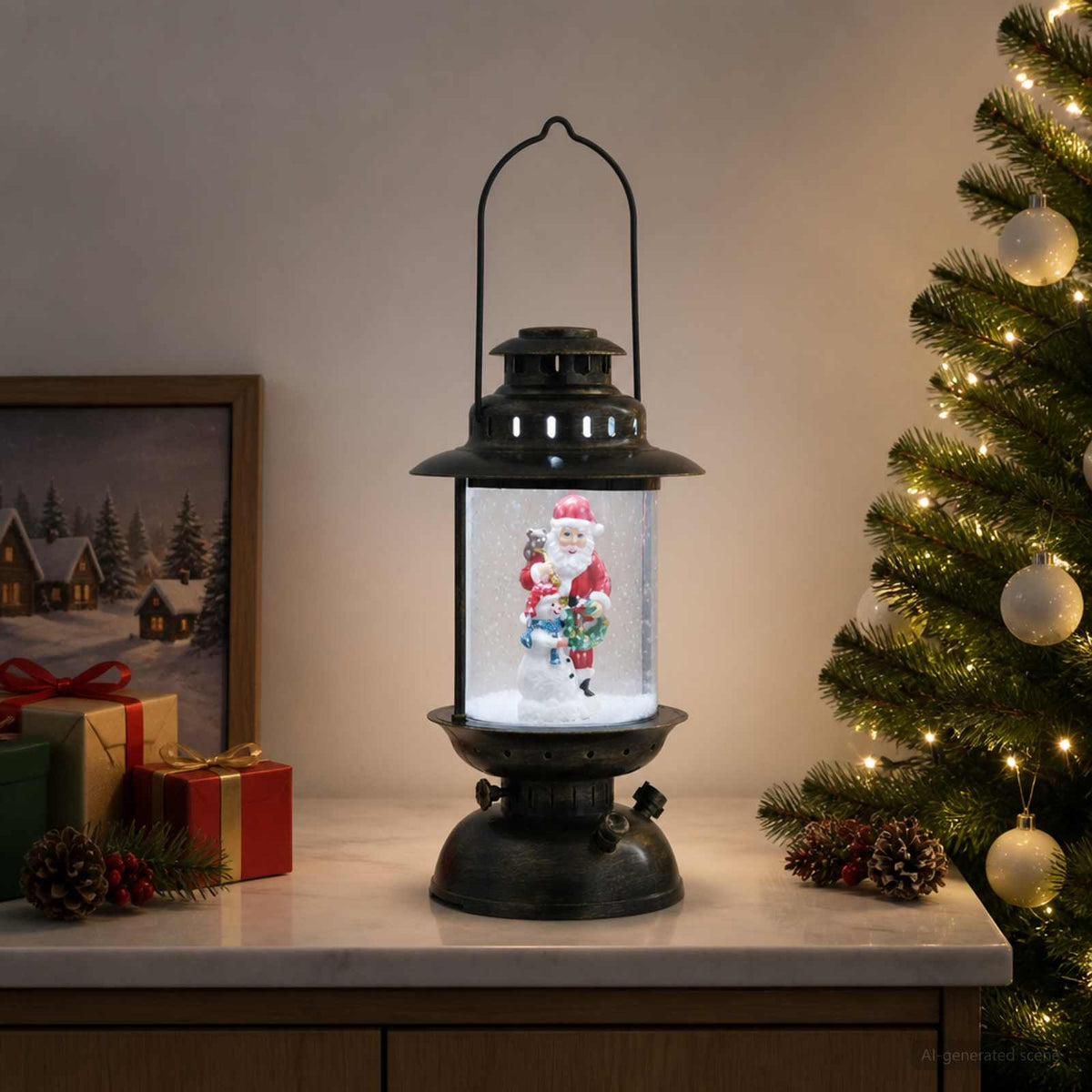 Christmas Lantern ESPOO Ψυχρό λευκό Ø 21 x 40,5 cm - Pakobazaar