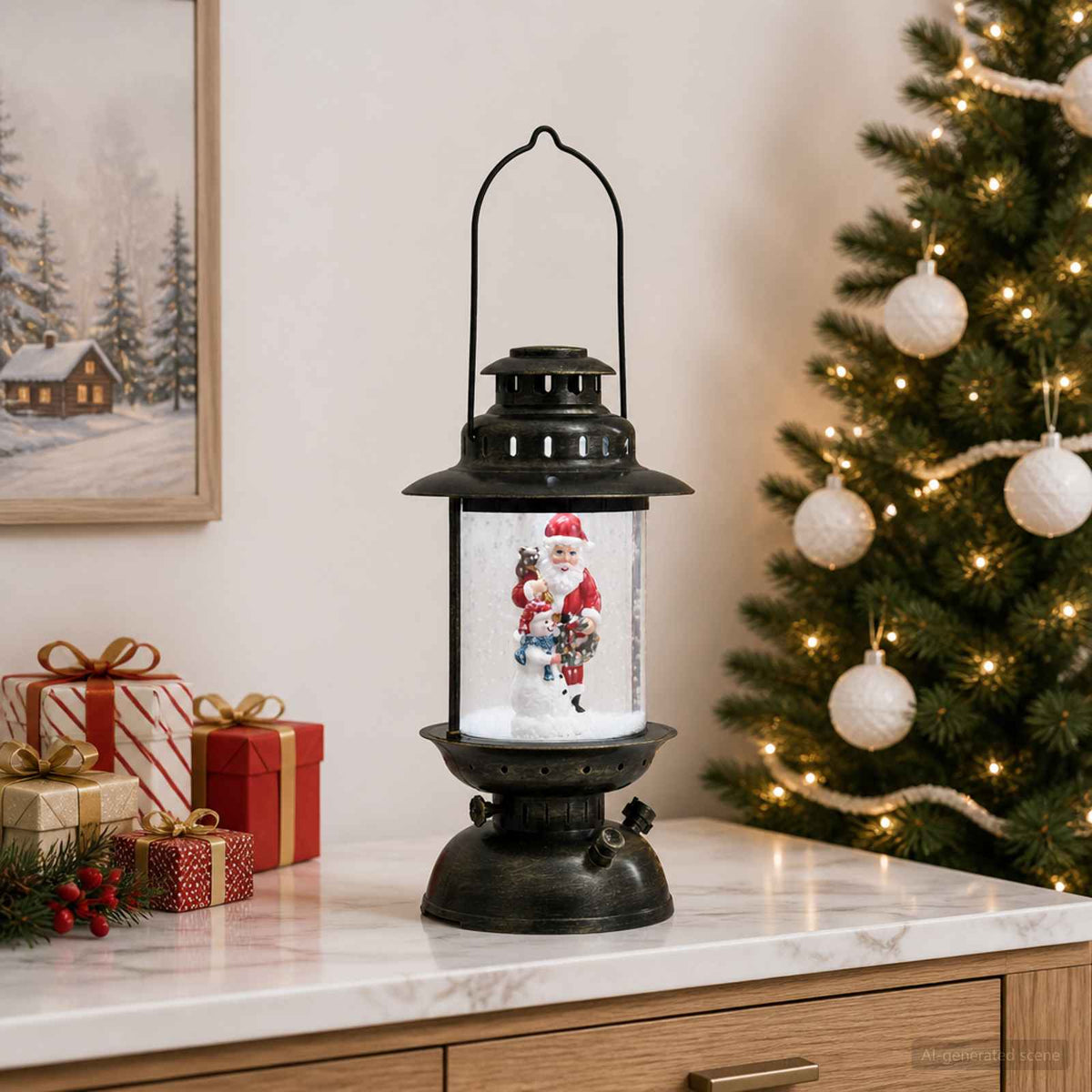 Christmas Lantern ESPOO Ψυχρό λευκό Ø 21 x 40,5 cm - Pakobazaar