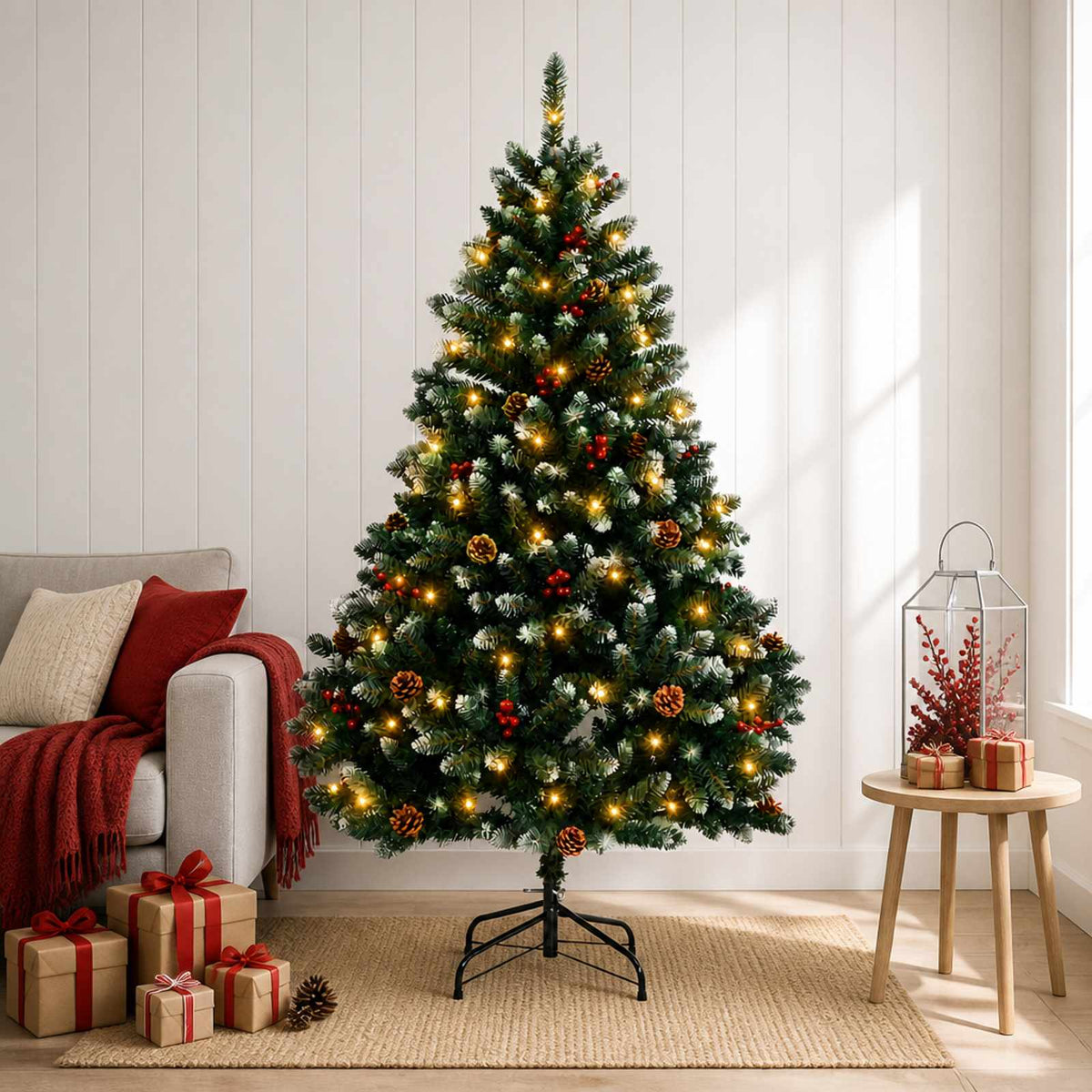 Τεχνητό Χριστουγεννιάτικο Δέντρο με Άξονα 180 εκ. 300 LED