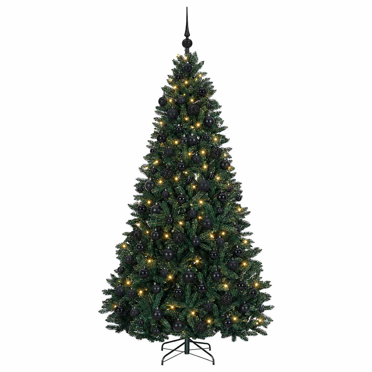 Τεχνητό χριστουγεννιάτικο δέντρο σκούρο πράσινο με μπάλες