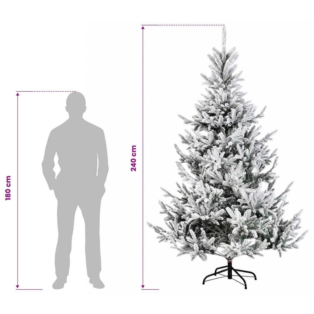 Τεχνητό χριστουγεννιάτικο δέντρο με μπάλα 240 εκ. 300 LED - Pakobazaar