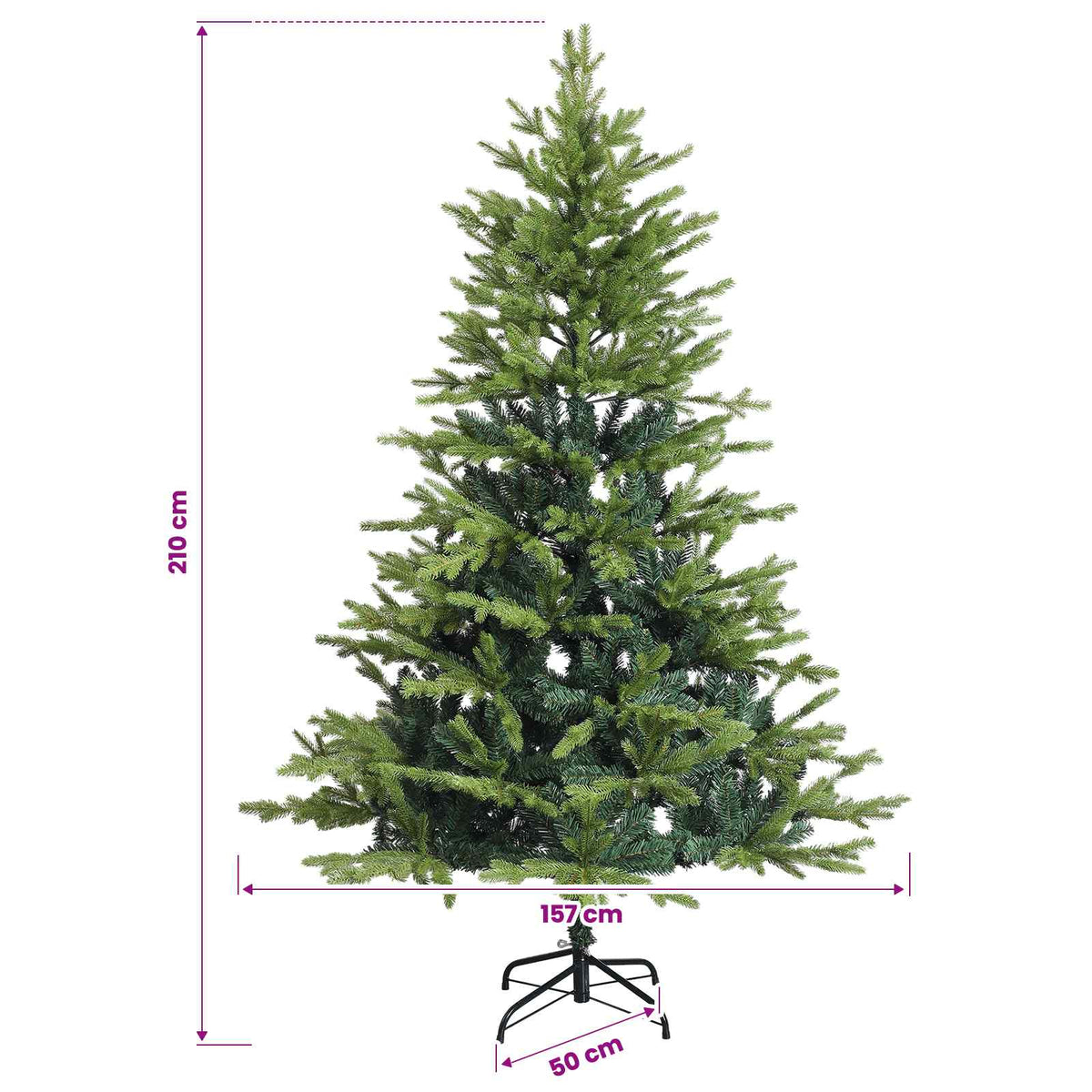 Τεχνητό χριστουγεννιάτικο δέντρο με μπάλα 210 εκ. 300 LED