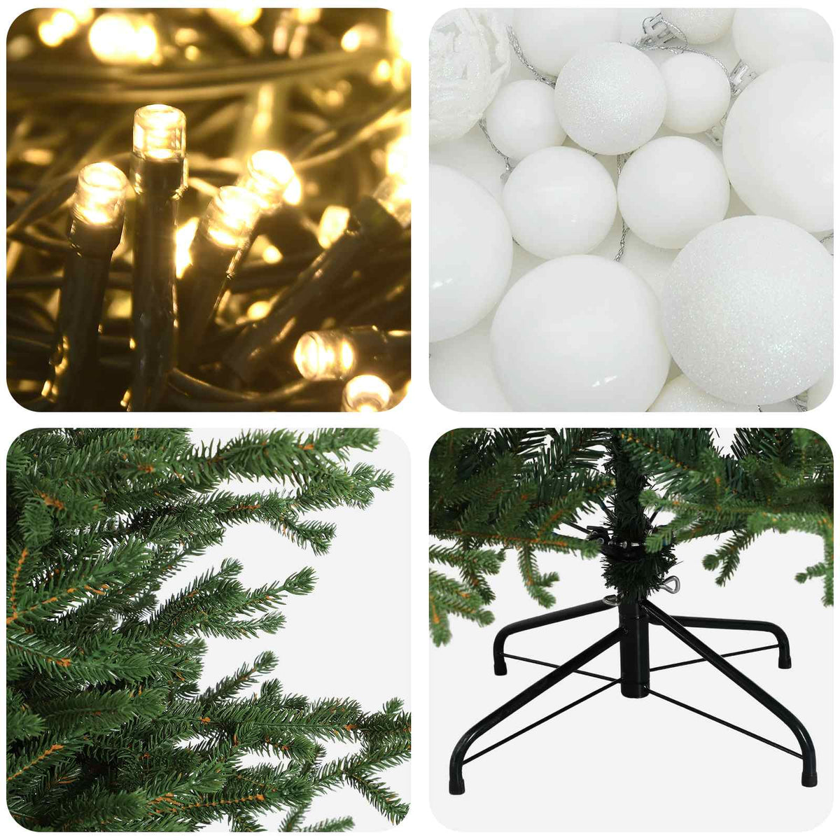 Τεχνητό χριστουγεννιάτικο δέντρο με μπάλα 240 εκ. 300 LED