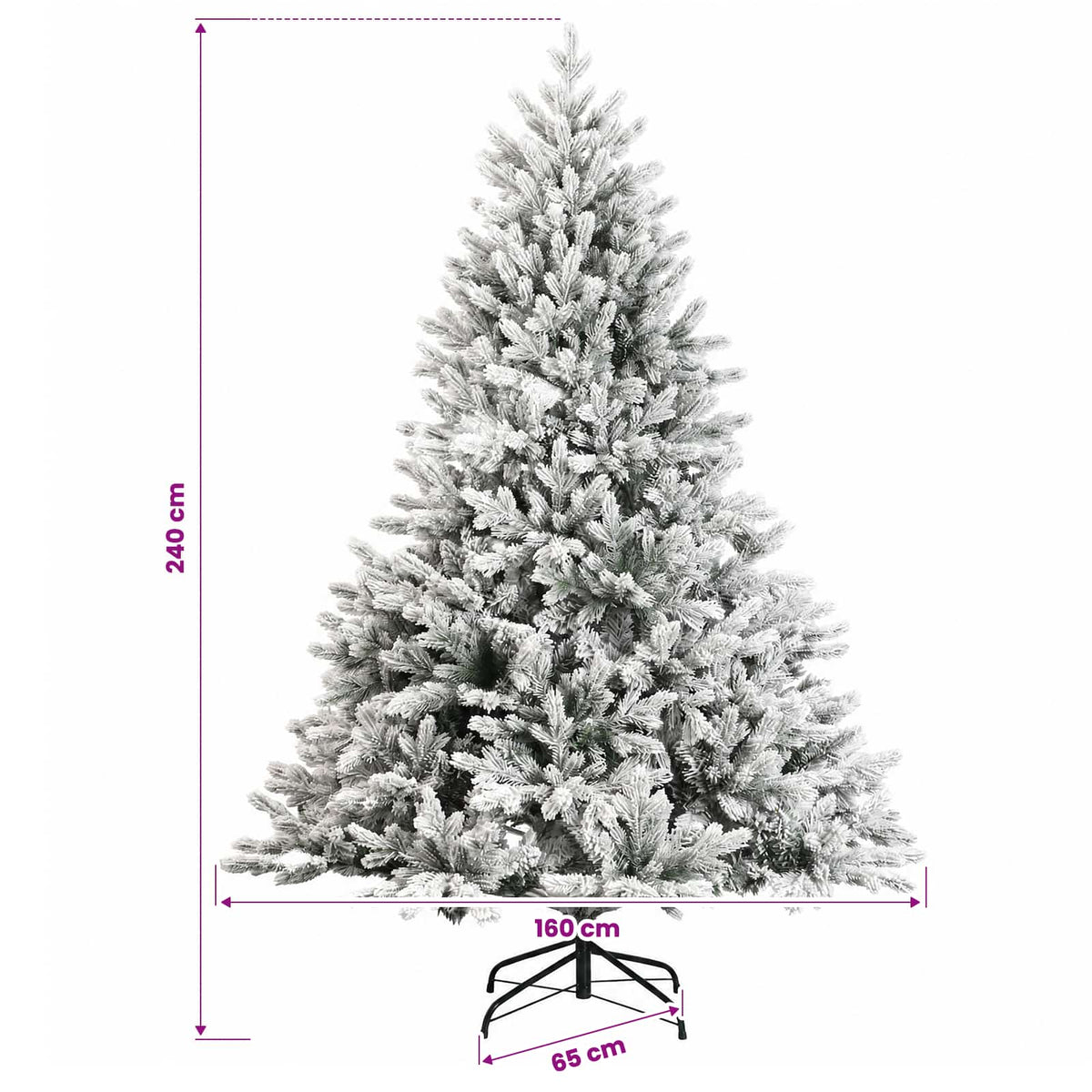 Τεχνητό χριστουγεννιάτικο δέντρο με μπάλα 240 εκ. 300 LED