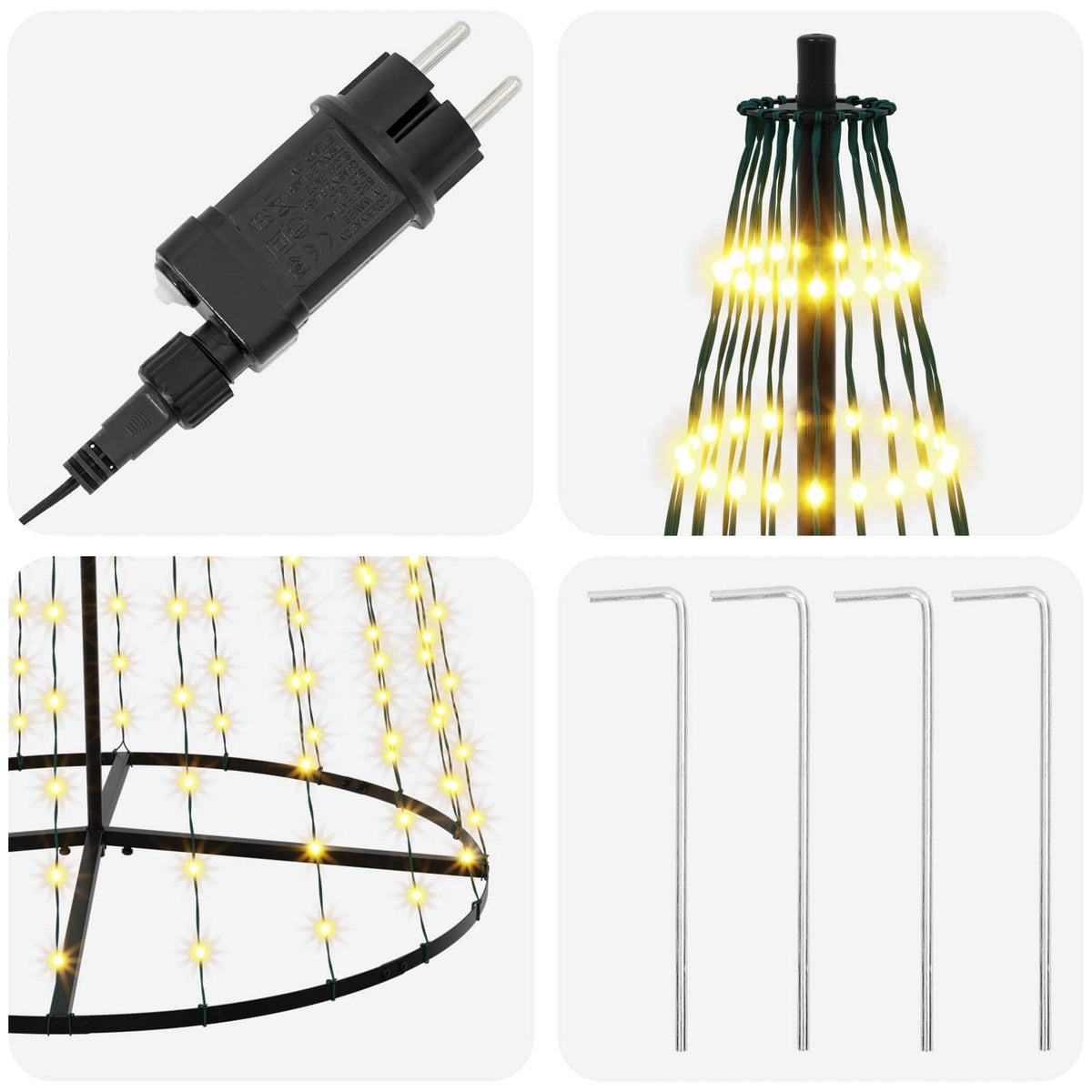 LED Χριστουγεννιάτικο Δέντρο 235 εκ. 500 LED Θερμό λευκό Σίδερο
