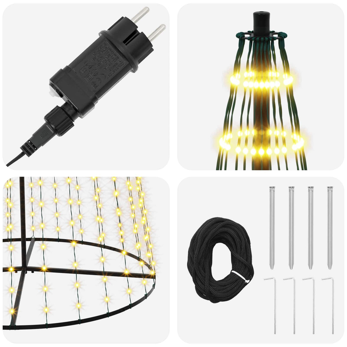 LED Χριστουγεννιάτικο Δέντρο 385 εκ. 1148 LED Θερμό λευκό