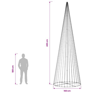 LED Χριστουγεννιάτικο Δέντρο 485 εκ. 1632 LED Θερμό λευκό