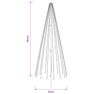 LED Χριστουγεννιάτικο Δέντρο 165 εκ. 270 LED Θερμό λευκό Σίδερο