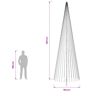LED Χριστουγεννιάτικο Δέντρο 485 εκ. 1632 LED Θερμό λευκό