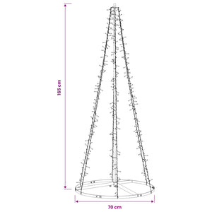 LED Χριστουγεννιάτικο Δέντρο 165 εκ. 540 LED Θερμό λευκό Ατσάλι