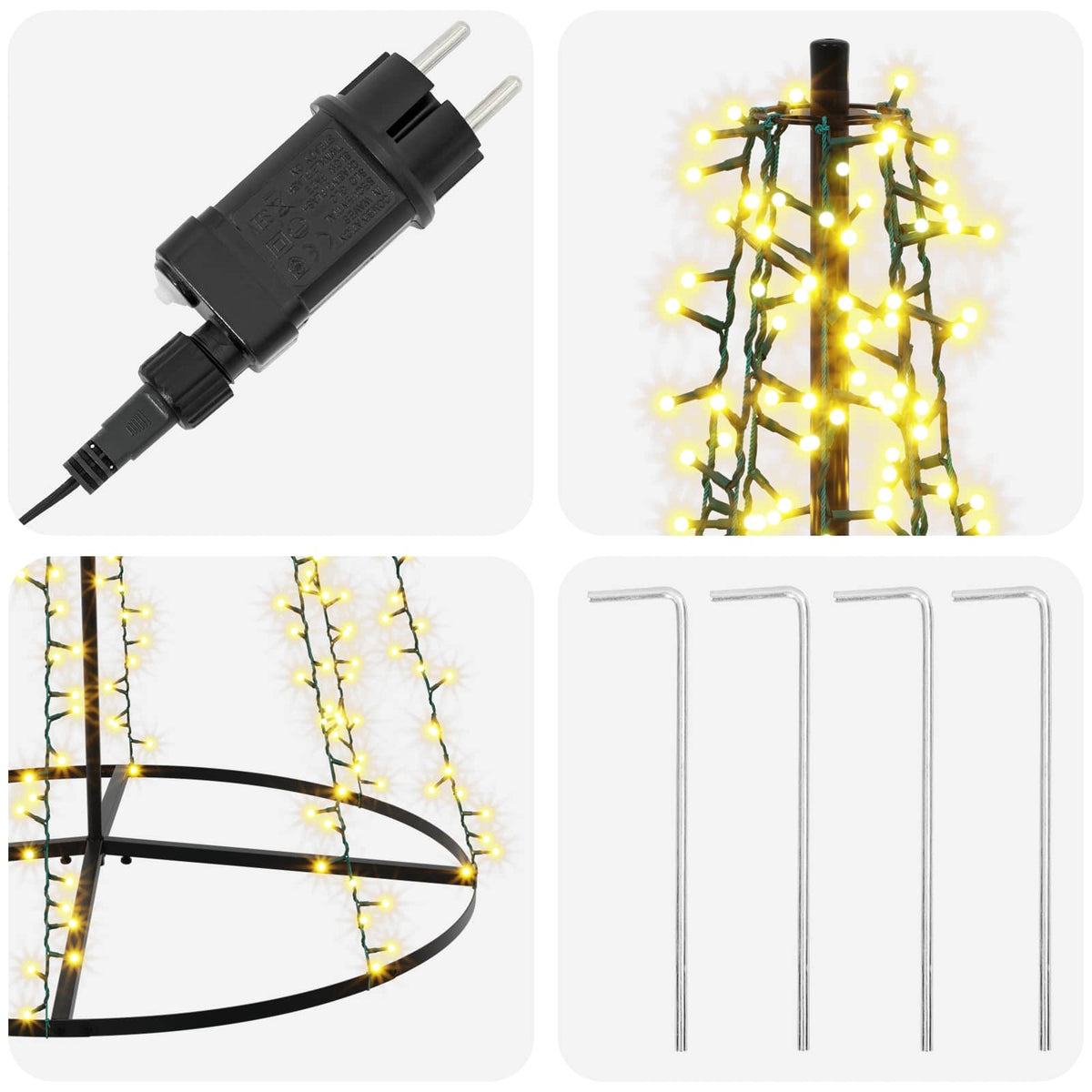 LED Χριστουγεννιάτικο Δέντρο 285 εκ. 1550 LED Θερμό λευκό