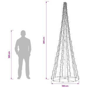 LED Χριστουγεννιάτικο Δέντρο 285 εκ. 1550 LED Θερμό λευκό