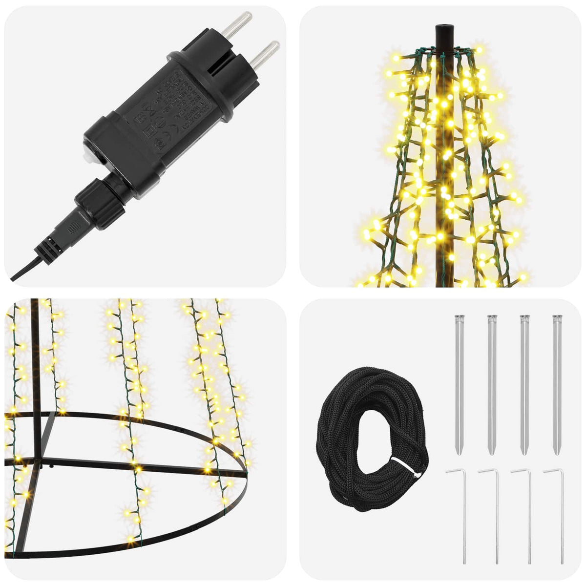 LED Χριστουγεννιάτικο Δέντρο 385 εκ. 2460 LED Θερμό λευκό