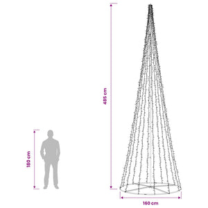 LED Χριστουγεννιάτικο Δέντρο 485 εκ. 3000 LED Θερμό λευκό